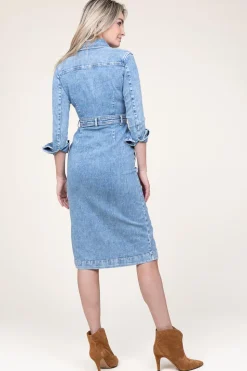 Outlet 7 For All Mankind Stretch Denim Dress Luxe | Blue... | | Little Soho