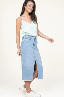 Online Dante 6 Stretch Denim Skirt Pasque | Blue... | | Little Soho