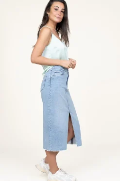 Online Dante 6 Stretch Denim Skirt Pasque | Blue... | | Little Soho