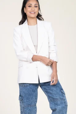 Hot Dante 6 Stretch Double Breasted Blazer Odille | Natural... | | Little Soho