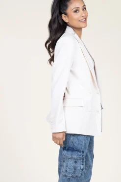 Hot Dante 6 Stretch Double Breasted Blazer Odille | Natural... | | Little Soho