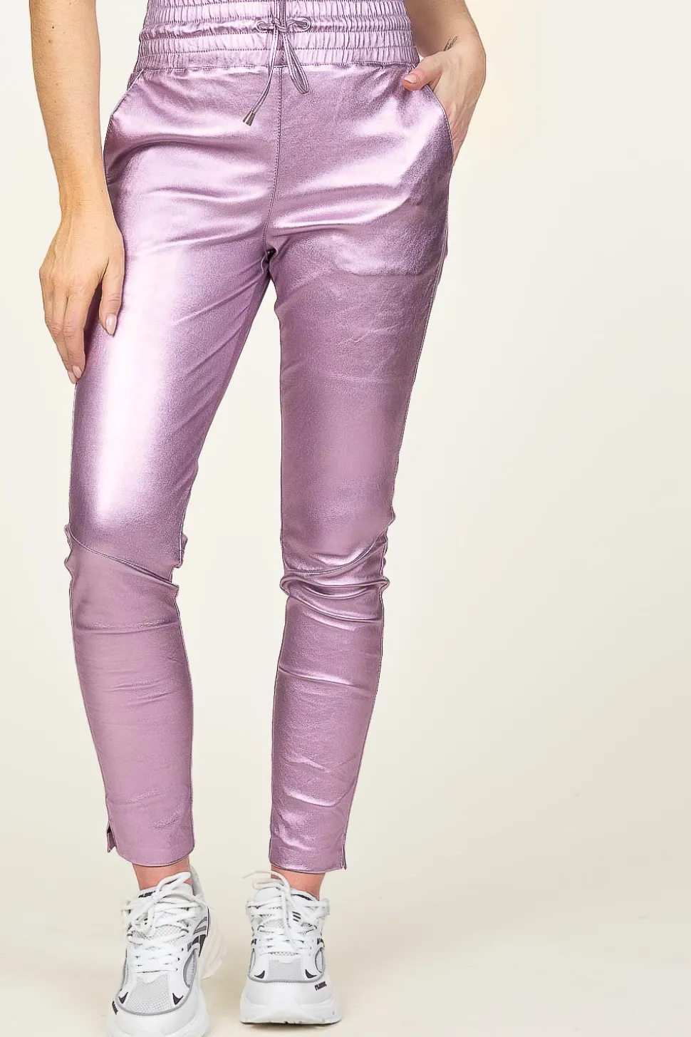 Shop Ibana Stretch Leather Metallic Legging Poggy | Purple... | | Little Soho