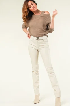 Best Sale STUDIO AR Stretch Leather Pants Amary | Natural... | | Little Soho