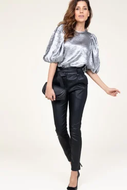 Cheap Ibana Stretch Leather Paperbag Paula | Black... | | Little Soho