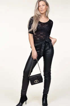 Clearance Dante 6 Stretch Leather Paperbag Pants Duran | Black... | | Little Soho