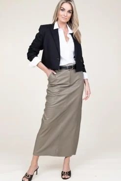 Fashion Alter Ego Stretch Leather Pencil Skirt Lori | Green... | | Little Soho