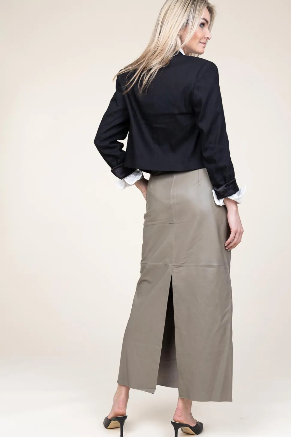 Fashion Alter Ego Stretch Leather Pencil Skirt Lori | Green... | | Little Soho