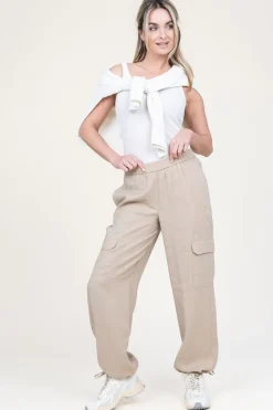 Store Dante 6 Stretch Linen Mix Trousers Zach | Natural... | | Little Soho