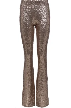 New Patrizia Pepe Stretch Pants With Sequins Ella | Gold... | | Little Soho