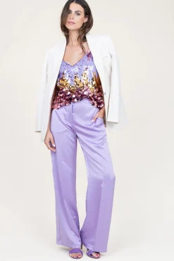 Cheap Dante 6 Stretch Satin Trousers Cheers | Purple... | | Little Soho