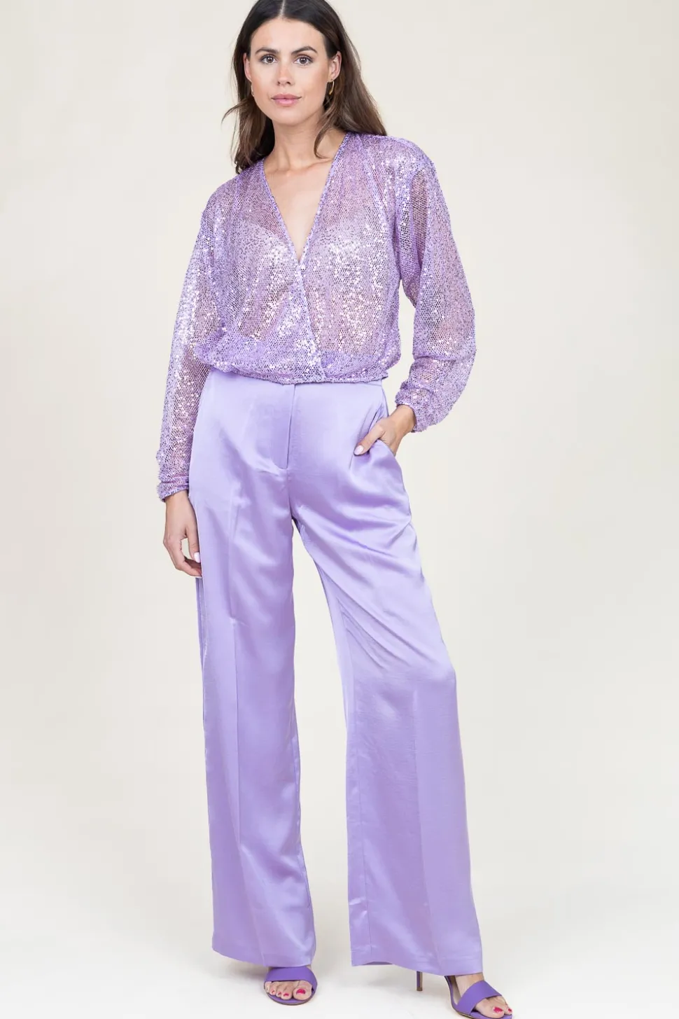 Cheap Dante 6 Stretch Satin Trousers Cheers | Purple... | | Little Soho
