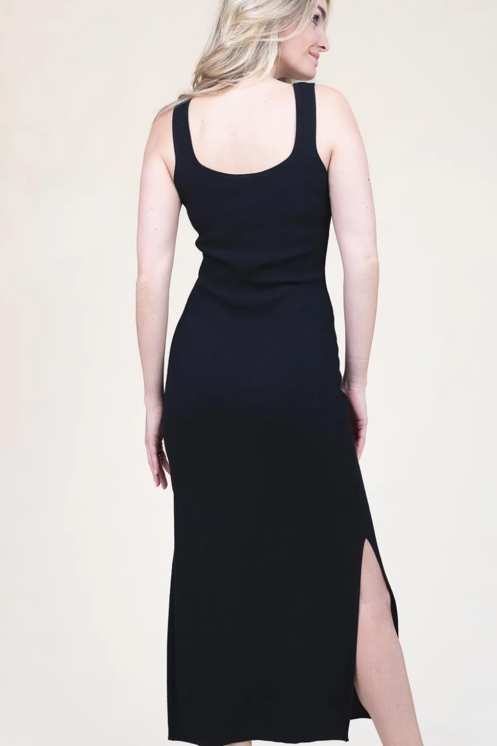 Online Second Female Stretch Tricot Maxi Dress Como | Black... | | Little Soho