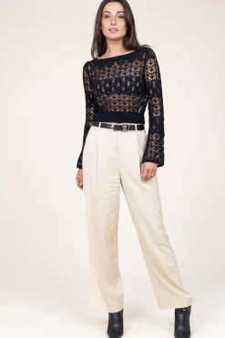 Fashion ba&sh Stretch Trousers Gona | Natural... | | Little Soho