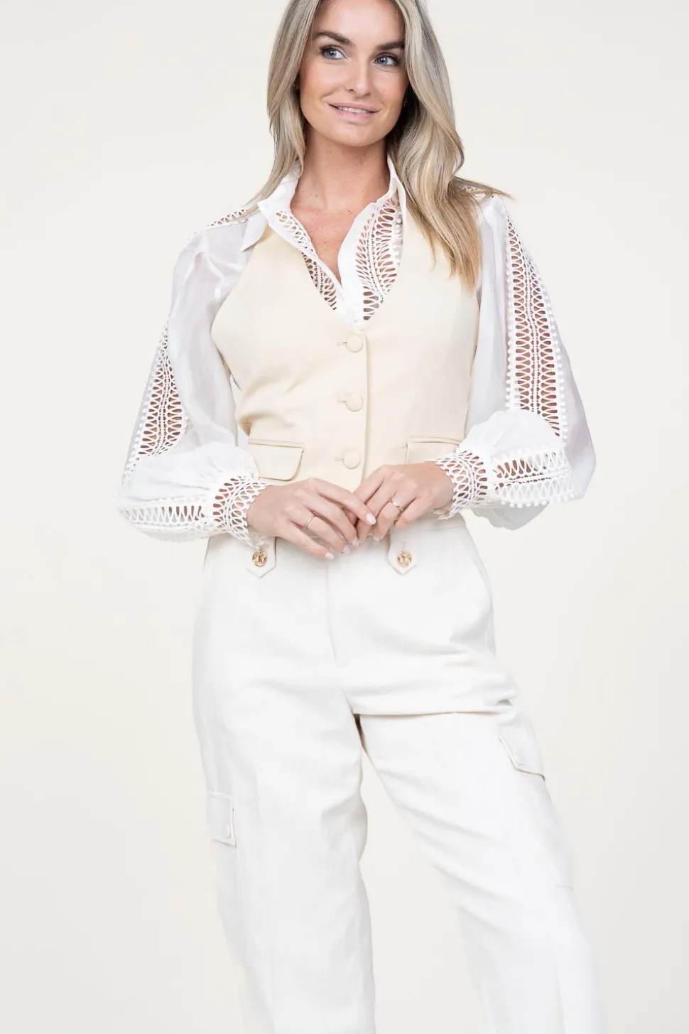 Flash Sale ba&sh Stretch Waistcoat Good | Natural... | | Little Soho