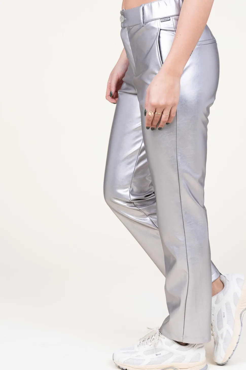 Sale D-ETOILES CASIOPE Stretchy Metallic Pants Great | Silver... | | Little Soho