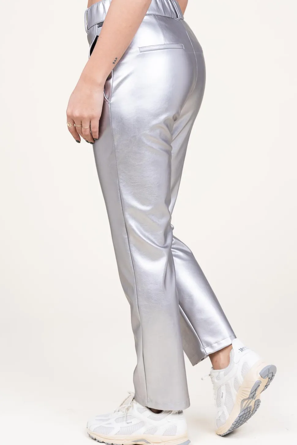 Sale D-ETOILES CASIOPE Stretchy Metallic Pants Great | Silver... | | Little Soho