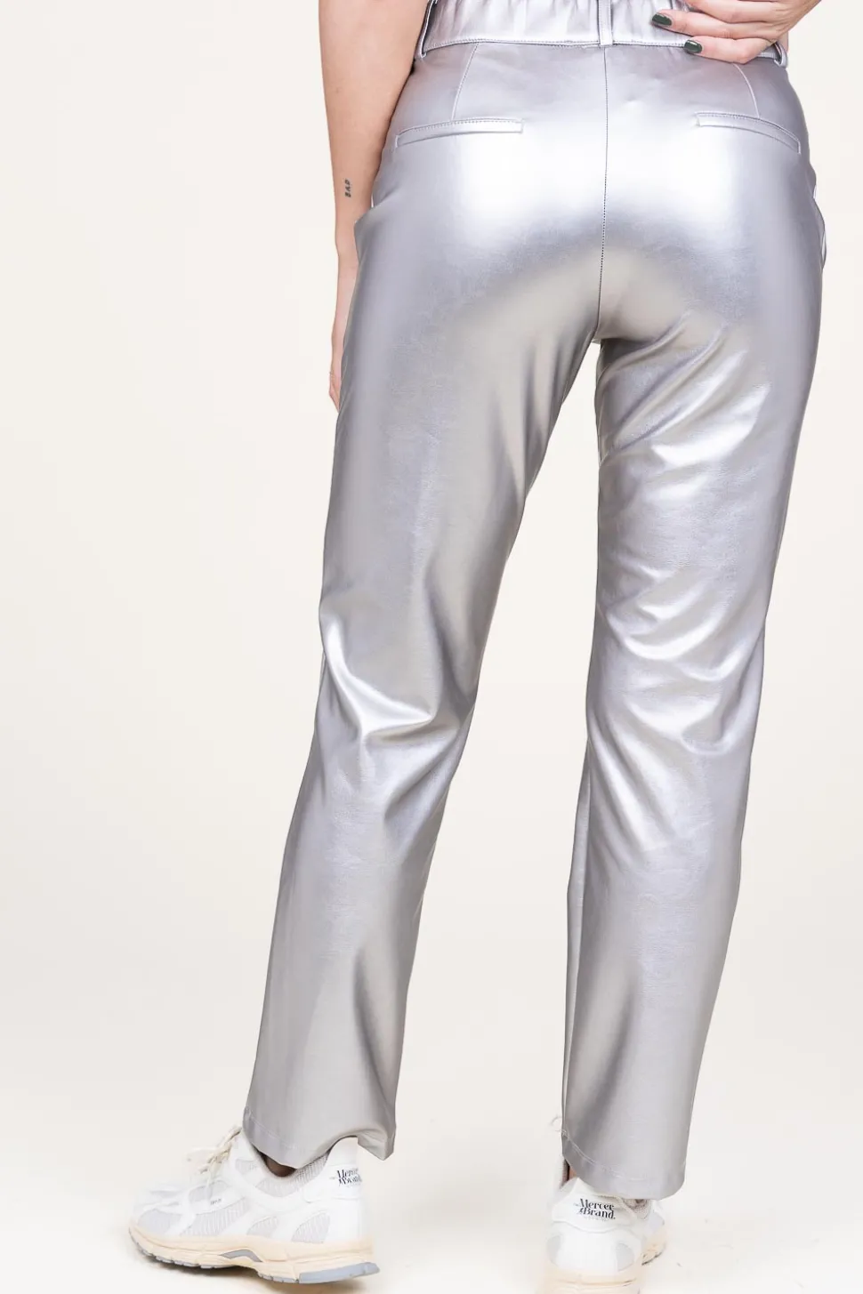 Sale D-ETOILES CASIOPE Stretchy Metallic Pants Great | Silver... | | Little Soho
