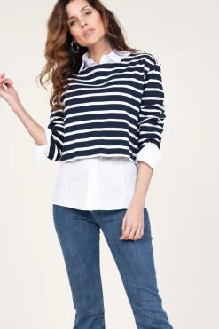 Clearance Co'Couture Striped Sweater Classic | Blue... | | Little Soho