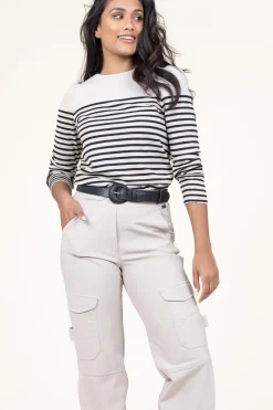 Best ba&sh Striped Top Palki | Natural... | | Little Soho