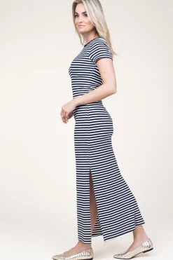 Clearance Lollys Laundry Striped Tricot Maxi Dress Christine | Blue... | | Little Soho