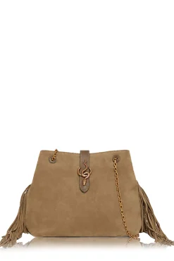 Cheap Vanessa Bruno Suede Fringe Bag Cleo Large | Green... | | Little Soho