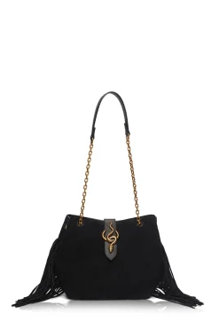 Store Vanessa Bruno Suede Fringe Bag Cleo Small | Black... | | Little Soho