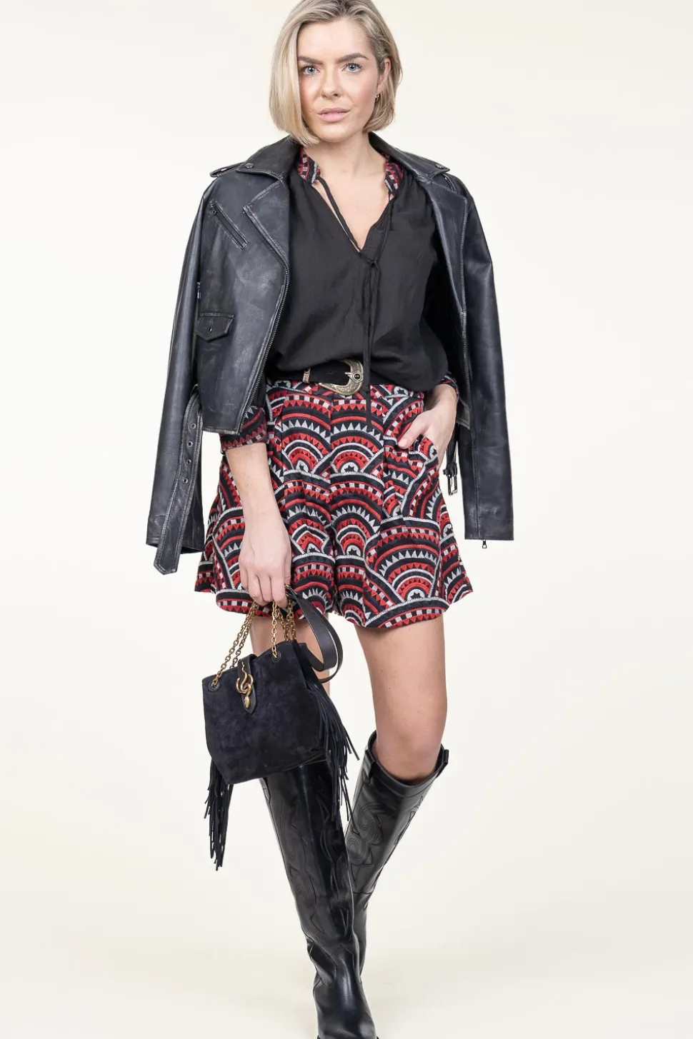 Store Vanessa Bruno Suede Fringe Bag Cleo Small | Black... | | Little Soho