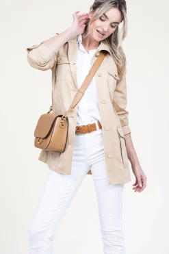 Sale Liu Jo Suede Safari Jacket Tonnara | Camel... | | Little Soho