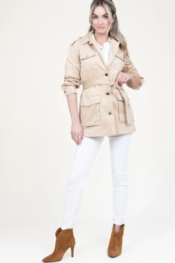 Sale Liu Jo Suede Safari Jacket Tonnara | Camel... | | Little Soho