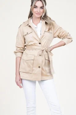 Sale Liu Jo Suede Safari Jacket Tonnara | Camel... | | Little Soho