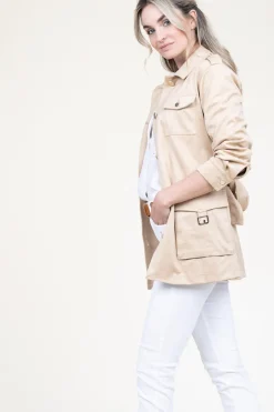 Sale Liu Jo Suede Safari Jacket Tonnara | Camel... | | Little Soho