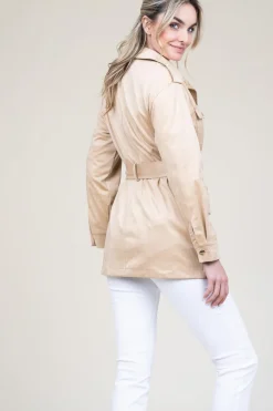 Sale Liu Jo Suede Safari Jacket Tonnara | Camel... | | Little Soho