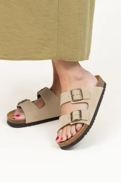 Shop Scholl Suede Sandals Josephine | Natural... | | Little Soho