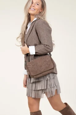 Fashion Depeche Suede Shoulder Bag Texas | Beige... | | Little Soho
