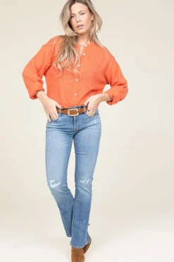 New Dante 6 Super Soft Alpaca Cardigan Lando | Orange... | | Little Soho