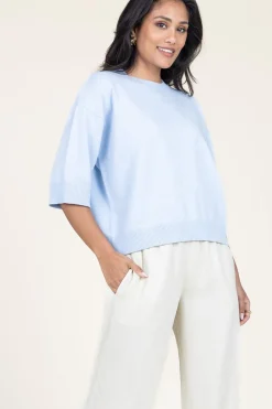 Best Sale STUDIO AR Super Soft Sweater Isidre | Blue... | | Little Soho