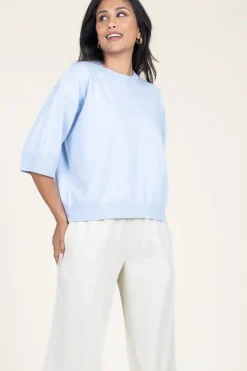 Best Sale STUDIO AR Super Soft Sweater Isidre | Blue... | | Little Soho