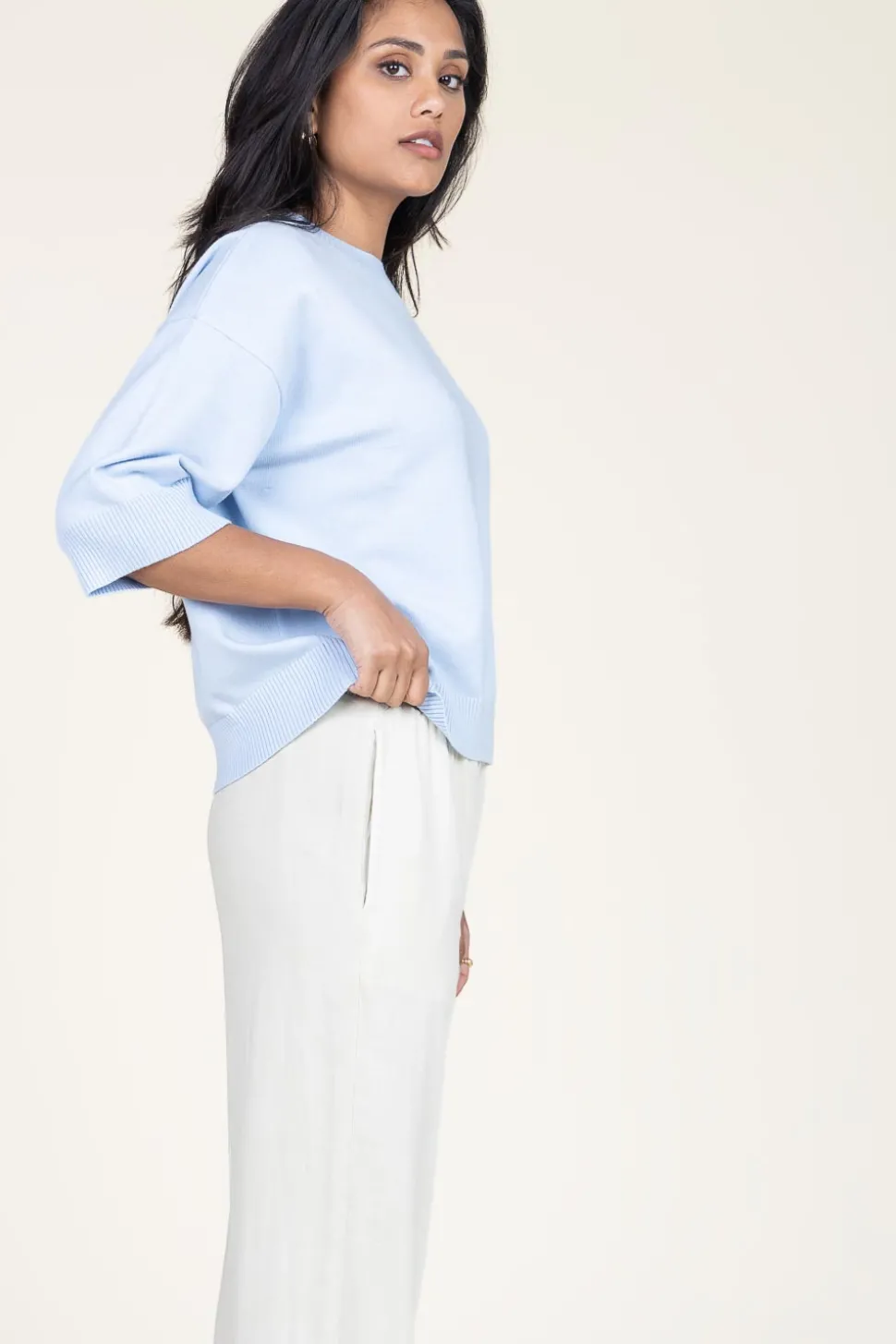 Best Sale STUDIO AR Super Soft Sweater Isidre | Blue... | | Little Soho