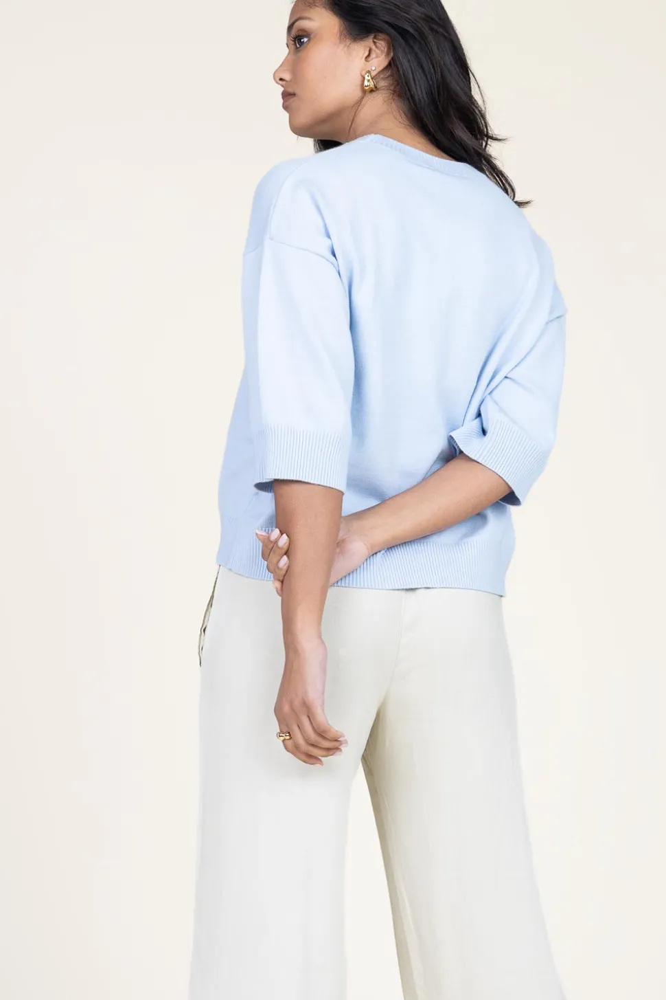 Best Sale STUDIO AR Super Soft Sweater Isidre | Blue... | | Little Soho