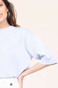 Best Sale STUDIO AR Super Soft Sweater Isidre | Blue... | | Little Soho