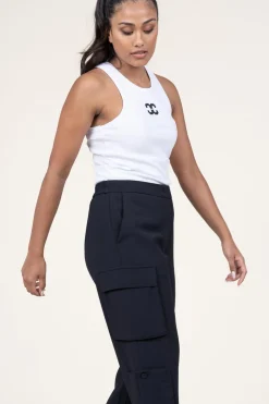 Shop Co'Couture Tanktop With Logo Sahara | White... | | Little Soho