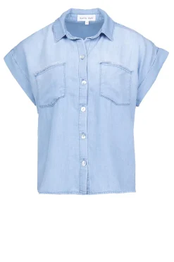 Flash Sale Bella Dahl Tencel Blouse Lilly | Blue... | | Little Soho