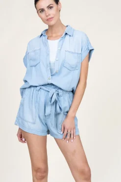 Flash Sale Bella Dahl Tencel Blouse Lilly | Blue... | | Little Soho