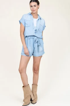 Flash Sale Bella Dahl Tencel Blouse Lilly | Blue... | | Little Soho