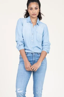Sale Bella Dahl Tencel Blouse Tara | Blue... | | Little Soho
