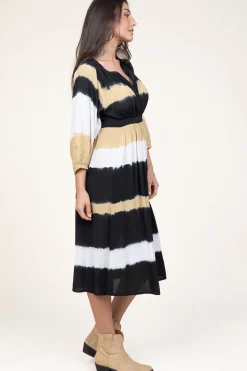 Outlet ba&sh Tie-Dye Midi Dress Valeria | Yellow... | | Little Soho