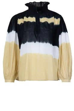 Hot ba&sh Tie-Dye Top With Balloon Sleeves Harvey | Yellow... | | Little Soho