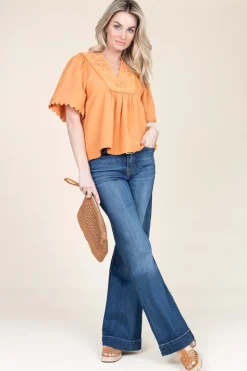 Best Scarlett Poppies Top With Embroidery Dorothea | Camel... | | Little Soho