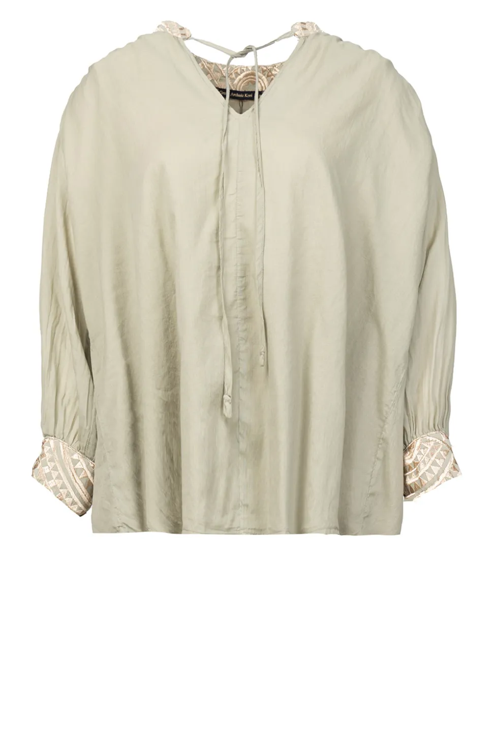 Store Greek Archaic Kori Top With Embroidery Isadora | Green... | | Little Soho