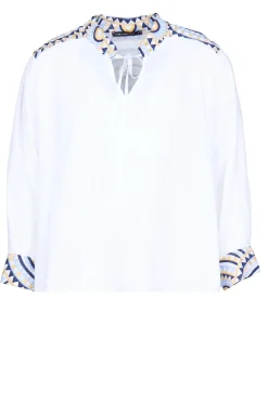 Online Greek Archaic Kori Top With Embroidery Isadora | Natural... | | Little Soho